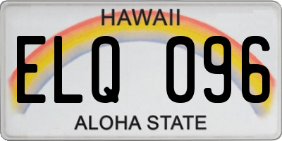 HI license plate ELQ096