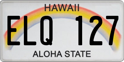 HI license plate ELQ127