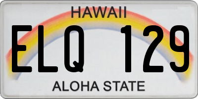 HI license plate ELQ129