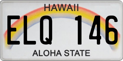 HI license plate ELQ146