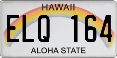 HI license plate ELQ164