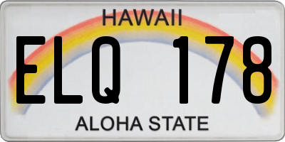 HI license plate ELQ178
