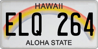 HI license plate ELQ264
