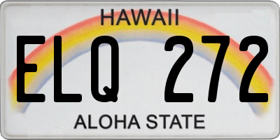 HI license plate ELQ272