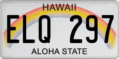 HI license plate ELQ297