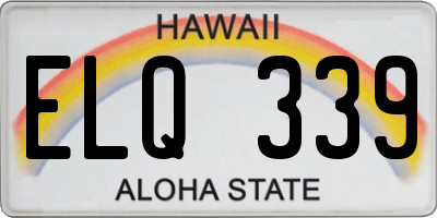 HI license plate ELQ339