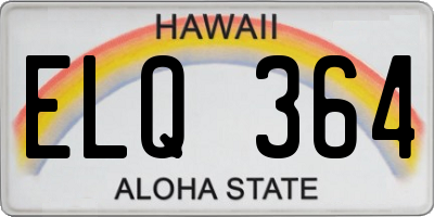 HI license plate ELQ364