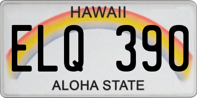 HI license plate ELQ390