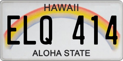 HI license plate ELQ414