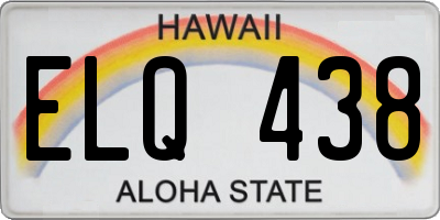 HI license plate ELQ438