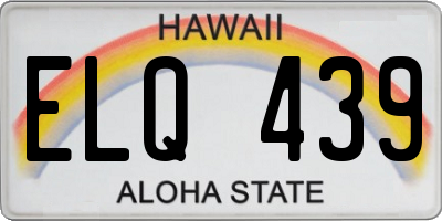 HI license plate ELQ439