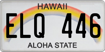 HI license plate ELQ446