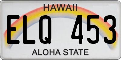 HI license plate ELQ453