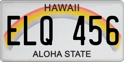 HI license plate ELQ456