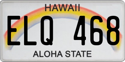 HI license plate ELQ468