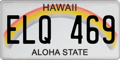 HI license plate ELQ469