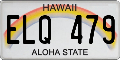 HI license plate ELQ479