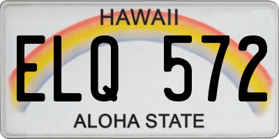 HI license plate ELQ572