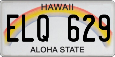 HI license plate ELQ629