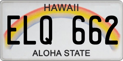 HI license plate ELQ662
