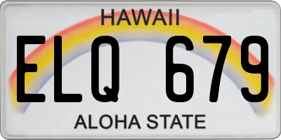 HI license plate ELQ679