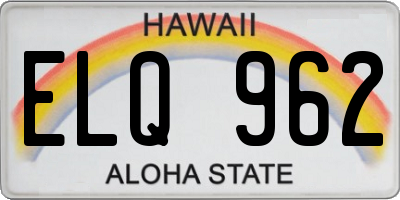 HI license plate ELQ962