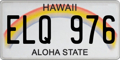 HI license plate ELQ976