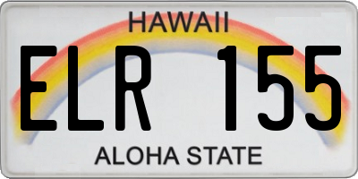 HI license plate ELR155