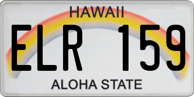 HI license plate ELR159