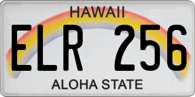HI license plate ELR256