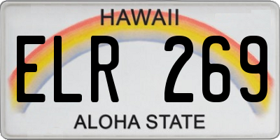 HI license plate ELR269