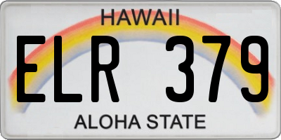 HI license plate ELR379