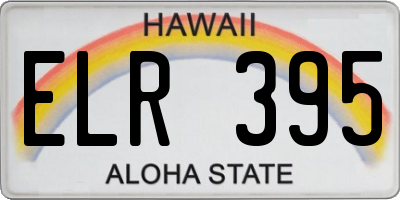 HI license plate ELR395