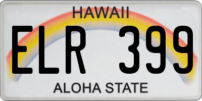 HI license plate ELR399