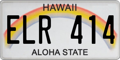 HI license plate ELR414
