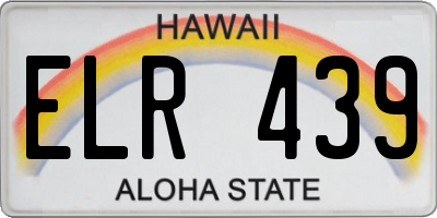 HI license plate ELR439