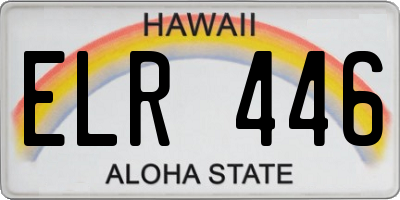 HI license plate ELR446
