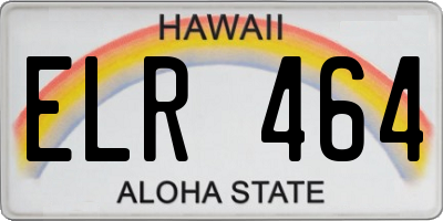 HI license plate ELR464