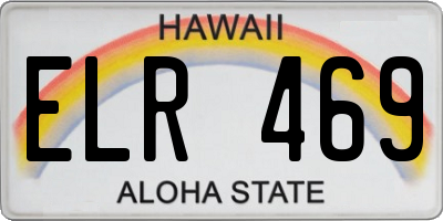 HI license plate ELR469