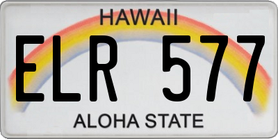 HI license plate ELR577