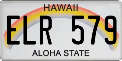 HI license plate ELR579