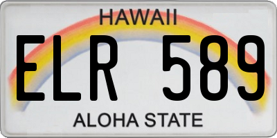 HI license plate ELR589