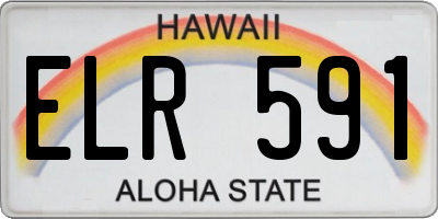HI license plate ELR591
