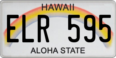 HI license plate ELR595