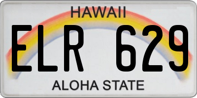 HI license plate ELR629
