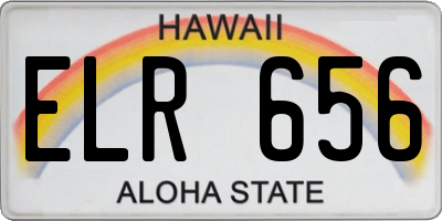 HI license plate ELR656