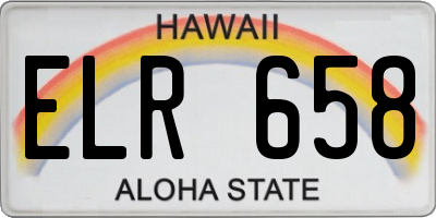 HI license plate ELR658