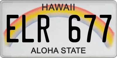 HI license plate ELR677