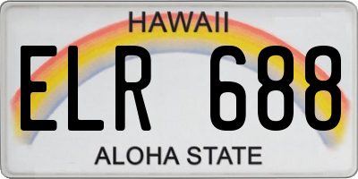 HI license plate ELR688