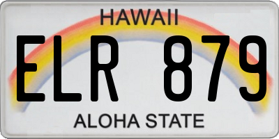 HI license plate ELR879